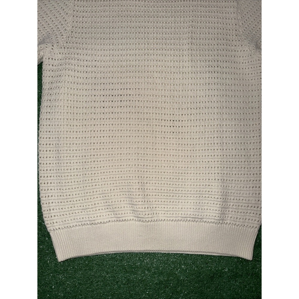 Steel & Jelly Cream Short Sleeve Sweater Mens Casual Knit Top - Picture 4 of 7
